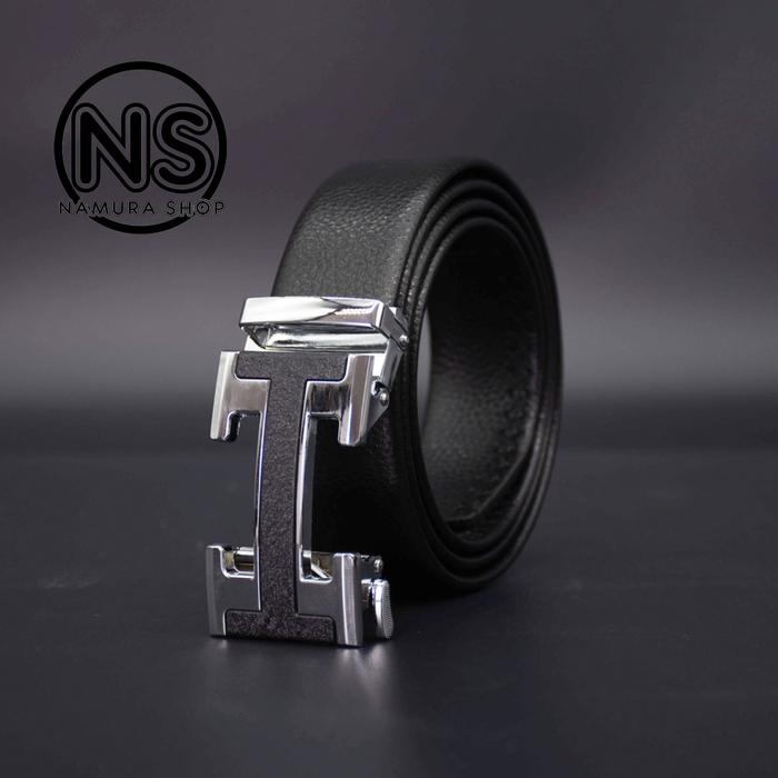 Gambar Ikat Pinggang Pria Tipe Rell Leather PU Sintetis Sabuk Pria Kulit 017 - 1silver dari namurashop25 undefined Tokopedia