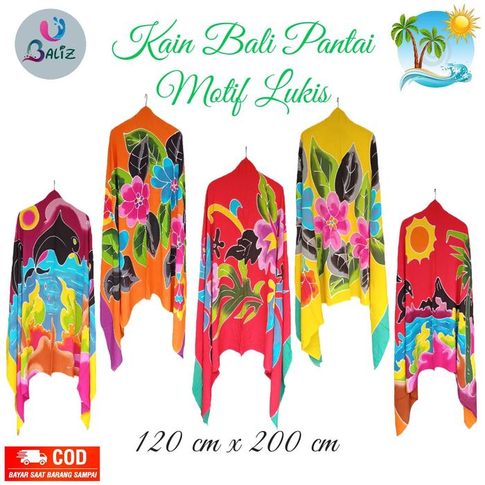 Gambar Kain Bali Pantai/Kain Bali Motif Lukis Jumbo Random/Kain Bali Halus - Random 3 dari Abiy Mode undefined Tokopedia