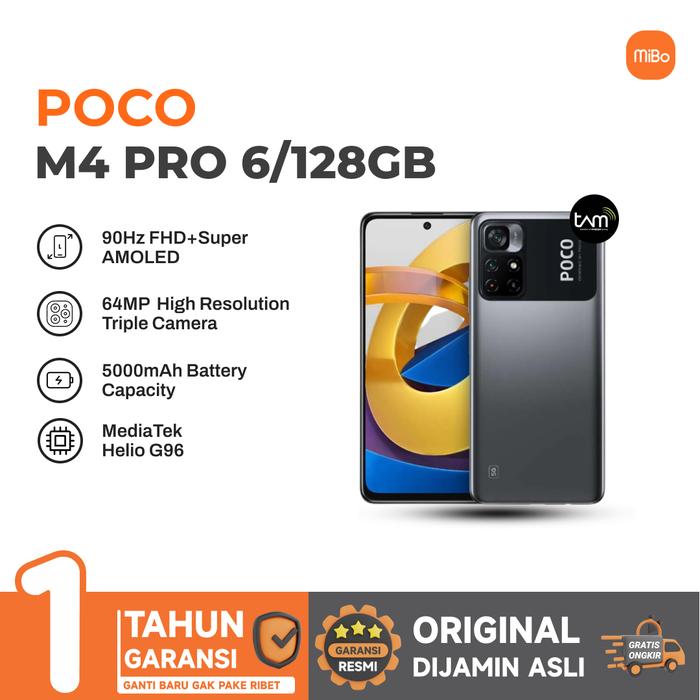 Gambar POCO M4 Pro 6/128GB SmartPhone - Garansi Resmi - Black dari MIBO undefined Tokopedia