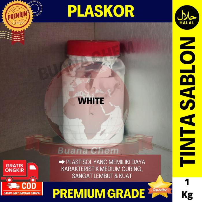 Gambar Plaskor 1 kg Plastisol Tinta Sablon Pasta Sablon Cat Sablon - White dari Buana Chem undefined Tokopedia