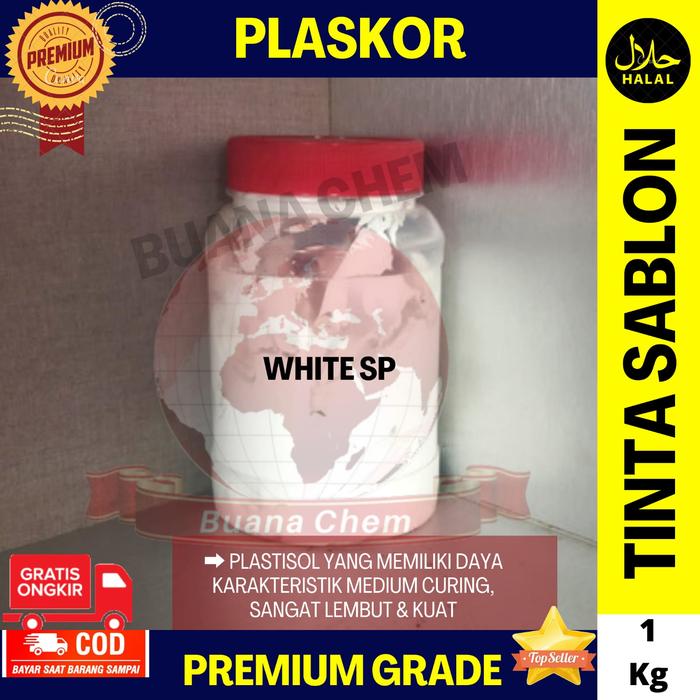 Gambar Plaskor 1 kg Plastisol Tinta Sablon Pasta Sablon Cat Sablon - White SP dari Buana Chem undefined Tokopedia