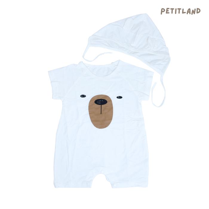 Gambar Petitland Kuma T-Shirt Jumper dengan Topi Anak Bayi Baby - White, 6-12 Months dari Petitland Shop undefined Tokopedia