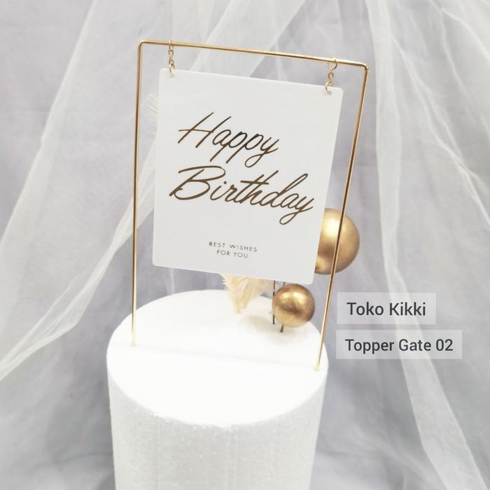 Gambar Topper Besi HBD / Topper Happy Birthday / hiasan kue - Topper Besi 02 dari Toko Kikki undefined Tokopedia