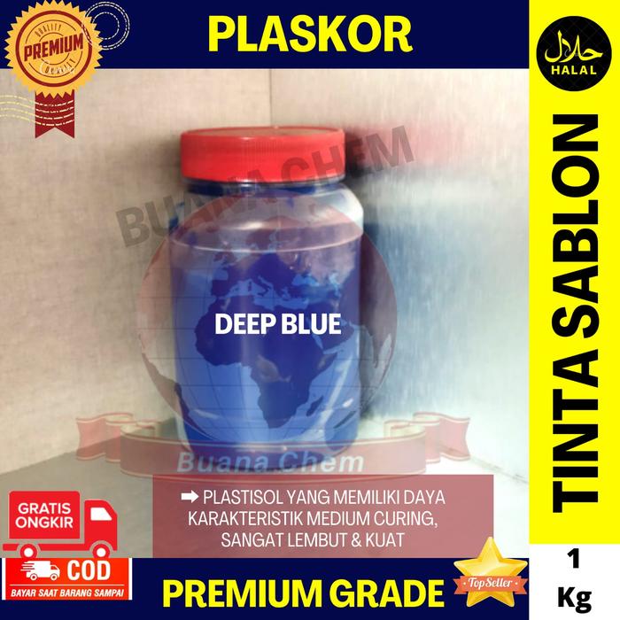 Gambar Plaskor 1 kg Plastisol Tinta Sablon Pasta Sablon Cat Sablon - Deep Blue dari Buana Chem undefined Tokopedia