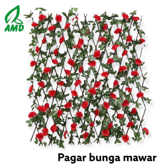 Gambar Daun Pagar Bunga Bisa Dilebarkan Sesuai Dengan Ukuran Pagar - Pagar MAWAR dari AMD Grass Bali undefined Tokopedia