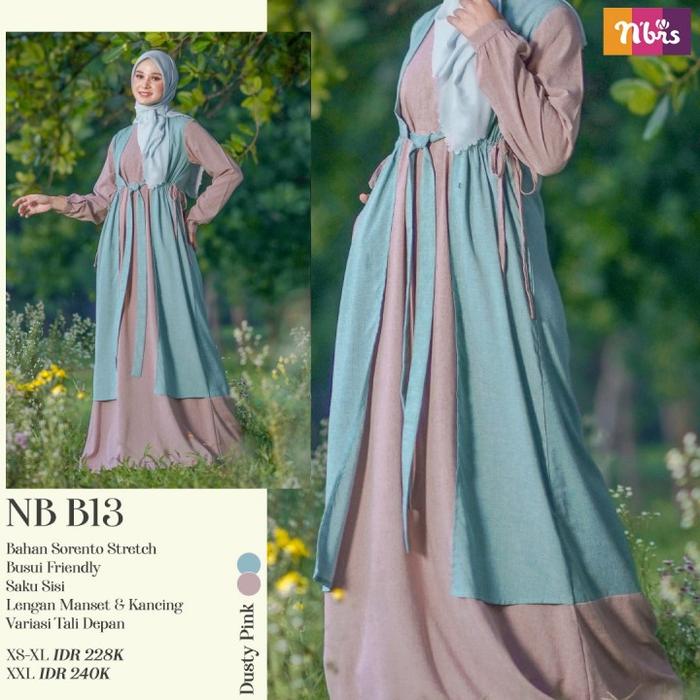 Gambar Program Sale 40% Gamis Wanita Busui Long Dress Nibras NB B13 COD - DUSTY PINK, XXL dari Nibras House Store undefined Tokopedia