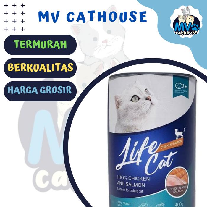 Gambar Life Cat kaleng 400gram / Lifecat kaleng 400gram - CHICKEN SALMON dari mvcathouse undefined Tokopedia