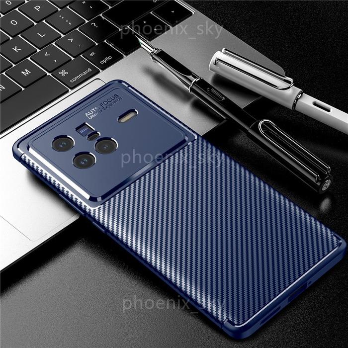 Gambar Case Carbon Vivo X80 5G Focus Carbon Soft Case - Biru dari Galeri88Shop undefined Tokopedia