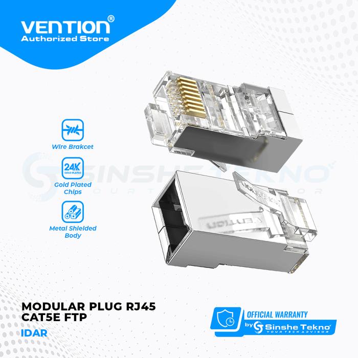 Kepala Rj45 Promo Vention Connector RJ45 Cat5E Cat.5E Kepala Konektor - IDA Cat5E ...