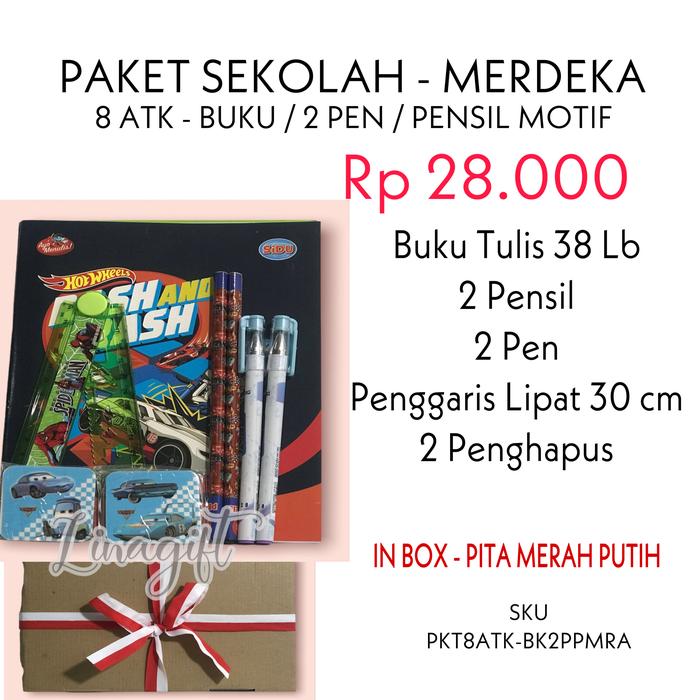 Gambar Set Sekolah Merdeka - HADIAH LOMBA 17 AGUSTUS HUT RI ALAT TULIS - Set 8 dari linagifts undefined Tokopedia