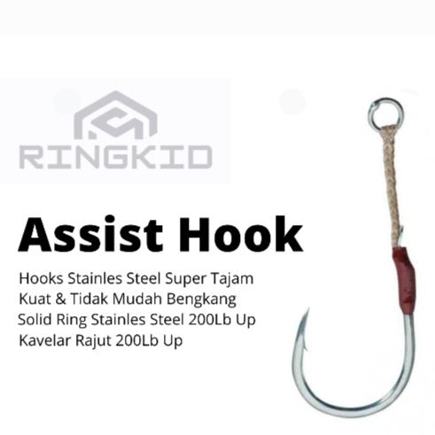 Gambar Umpan Pancing Metal Jig GOME / Jigging Fishing Lure 40 60 80 100 Gram - Assist Hook, 40 Gram dari Ringkid Store undefined Tokopedia