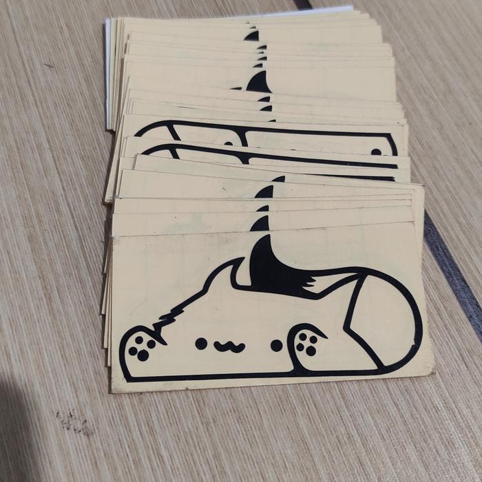 Gambar stiker bongo cat stiker lucu motor mabil - Hitam dari Bms sticker undefined Tokopedia