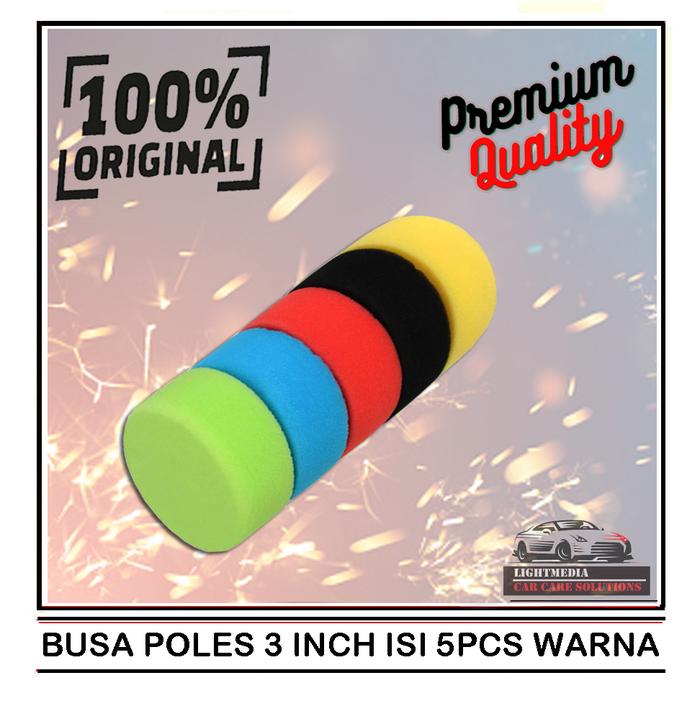 Gambar Polishing pad 3 inch 5pcs / Busa poles 3inch warna 5pcs - WARNA 5PCS dari Lightmedia undefined Tokopedia