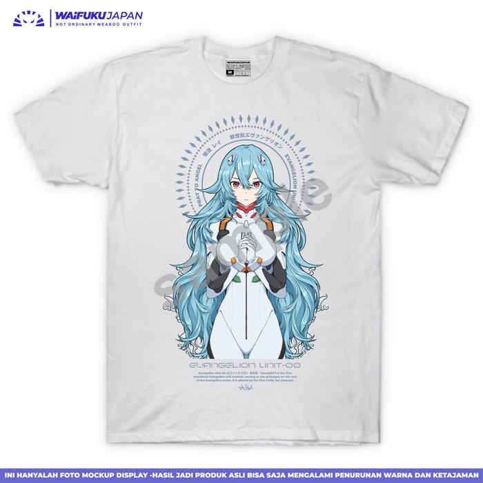 Gambar T-shirt Kaos Anime Neon Genesis Evangelion - Ayanami Rei " Long ver. " - Putih, S - MEDIUM dari Waifuku Japan undefined Tokopedia