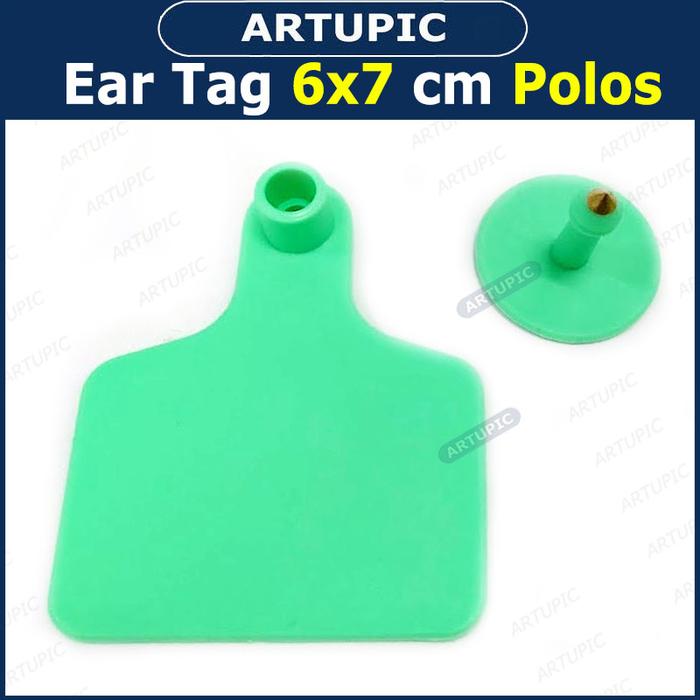 Gambar Ear Tag 6x7 cm POLOS ECERAN Anting Babi Sapi Kambing Murah Plastik - Hijau dari Artupic Peralatan Peternakan undefined Tokopedia