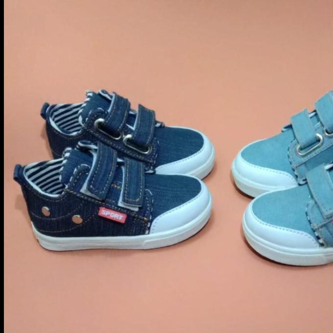 Jual Sepatu Anak Sneaker Sport Denim thn Baby Shoes Trendy