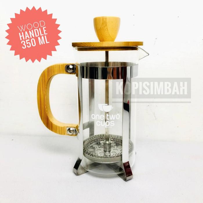 Gambar French Press Original Kapal Api Coffee Plunger Alat Seduh Kopi Manual - Gagang Kayu dari Kopi Simbah Coffee Tools undefined Tokopedia