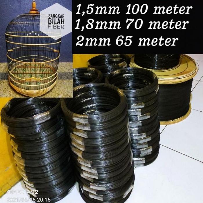 Gambar Jeruji Ruji Fiber Hitam Non Kulit Untuk Sangkar Burung dari Ganam Style undefined Tokopedia