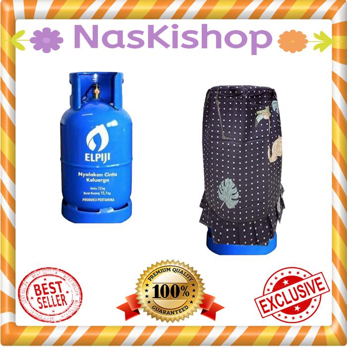 Gambar sarung tutup tabung gas cover tabung gas elpiji 12 kg TERLARIS - Flaminggo Navy dari naskishop undefined Tokopedia