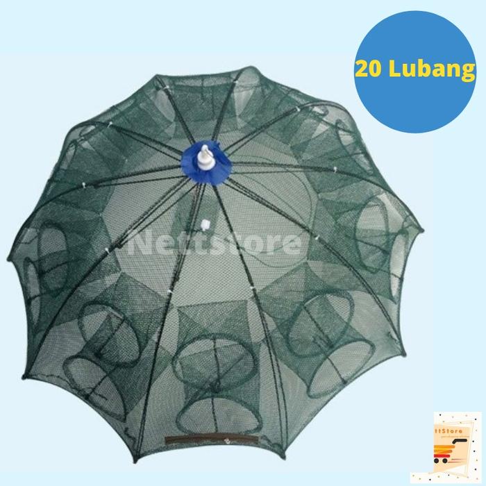 Gambar Jaring Bubu Ikan 20 Lubang Perangkap Payung Kepiting Udang - 20 Lubang dari nett.store undefined Tokopedia