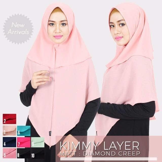 Gambar Jilbab Kerudung Hijab Murah Cuci Gudang Khimar Bergo Instan - Kimmy Layer dari INDYMF undefined Tokopedia