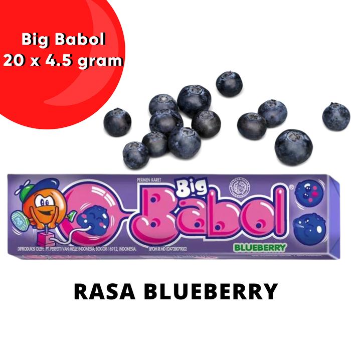 Promo Big Babol Stick 1 box isi 20 permen karet jadul - Blueberry ...