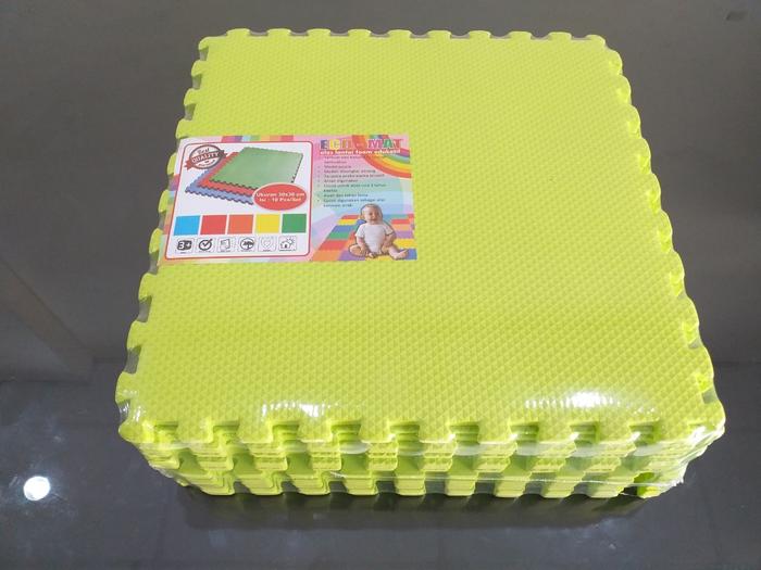 Gambar Eva Matras Puzzle Polos / Tikar Karpet / Alas Lantai Playmat Bermain - hijau neon dari Seventeen Shop Id undefined Tokopedia