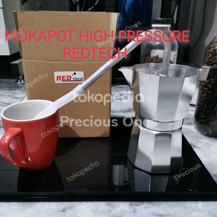 Gambar PROMO mokapot HIGH PRESSURE REDTECH bialetti brikka 1 2 3 4 6 9 12 cup - 300ml dari Precious Ones Tokped undefined Tokopedia