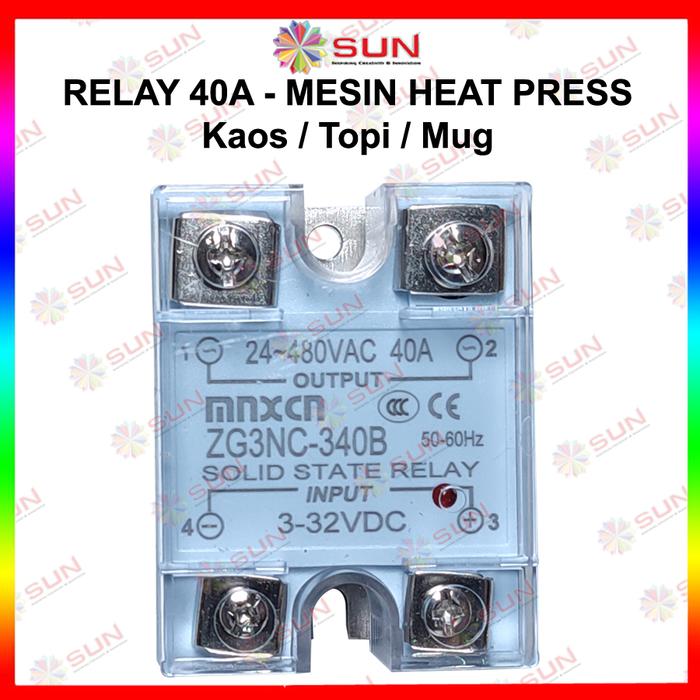 Gambar Relay Mesin Press Sablon Kaos - Heat Press Machine - 40 A dari Sun Indonesia Kota Surabaya Tokopedia