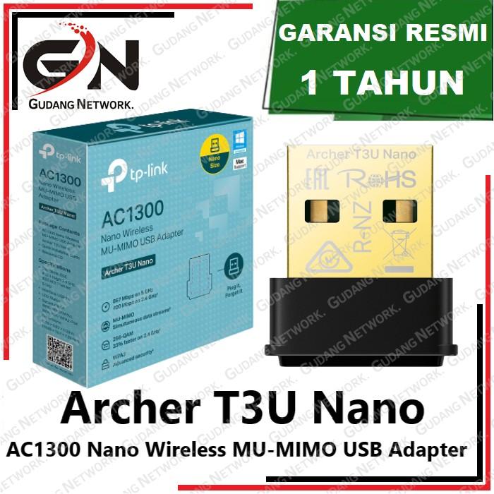 Gambar TP-LINK Archer T3U Nano AC1300 Nano Wireless MU-MIMO USB Adapter - T3U dari Gudang Network. undefined Tokopedia