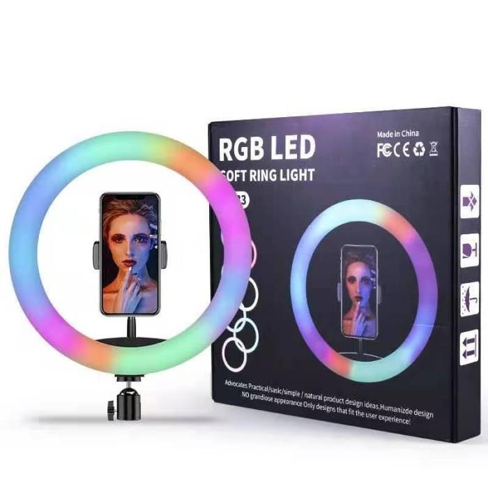 Gambar Lampu Ring Light RGB Rainbow 26CM+Tripod 2M Ringlight RGB TikTok - TANPA TRIPOD dari Ciptawarna2000 Home Living Kota Palembang Tokopedia