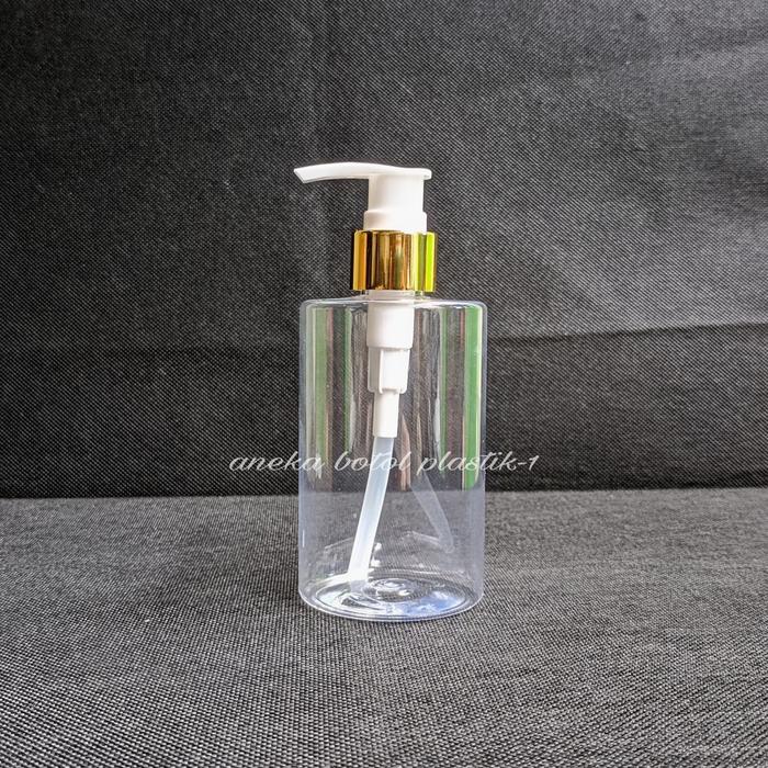 Gambar Botol Pump 250ml Clear Lotion / Botol Lotion Pump 250 Ml Rfs Bening - Tutup Gold dari aneka botol plastik-1 undefined Tokopedia