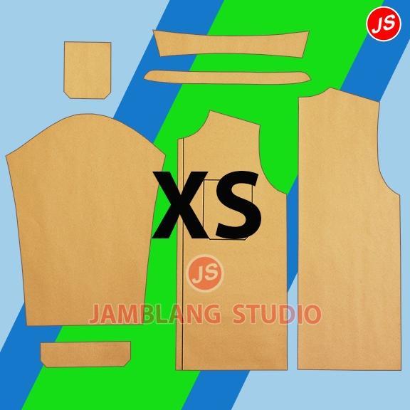 Gambar Pola Instan Kemeja Pria Lengan Panjang [ Pola Baju Jamblang Studio ] - XS / LD 96 dari Helmi-Id undefined Tokopedia