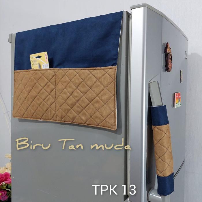 Gambar Taplak Kulkas 2 pintu,Sarung kulkas 1 pintu, Tutup kulkas Premium - TPK 13, 45x120  Standar dari Zira Media undefined Tokopedia