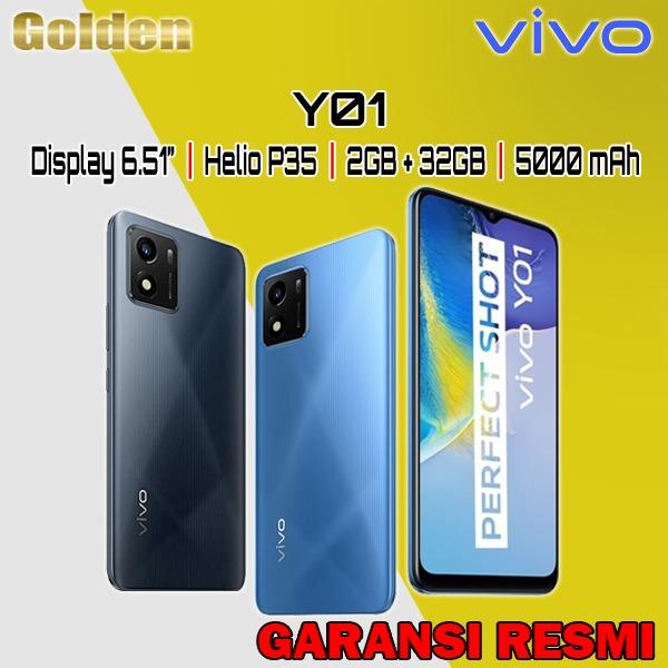 Gambar VIVO Y01 2/32 Ram 2GB Internal 32GB Garansi Resmi - Blue dari Golden Celluler undefined Tokopedia