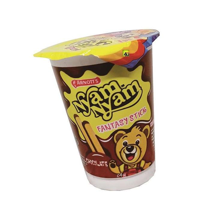 Gambar nyam nyam fantasy stick isi 12 cup/ pack biskuit stik - coklat dari STARSNACK SURABAYA undefined Tokopedia
