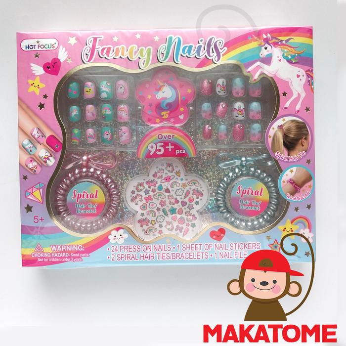 Gambar Hot Focus Fancy Nails kutek polish sticker mainan anak kuku nail - Unicorn dari Makatome Shop undefined Tokopedia