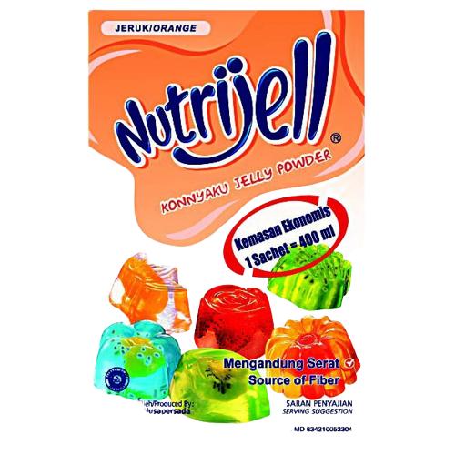 Gambar NUTRIJELL Ekonomis Jelly Powder Pudding rasa buah - NUTRIJEL EKO 10gr - Jeruk dari Berkat Pangan_NEW undefined Tokopedia