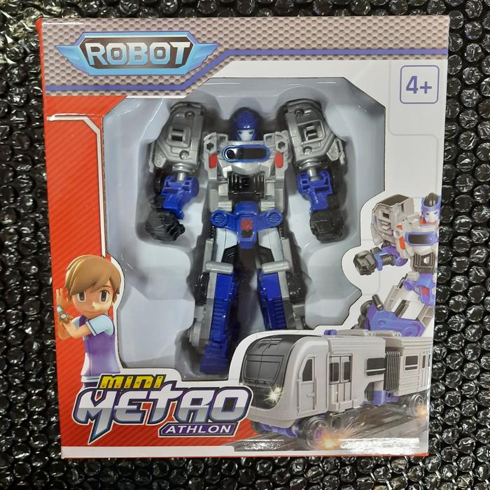 Gambar Mini Tobot Metro Train / Mainan Tobot Kereta / Jual Tobot ATHLON 2 - METRON BIRU dari Ady Toys undefined Tokopedia