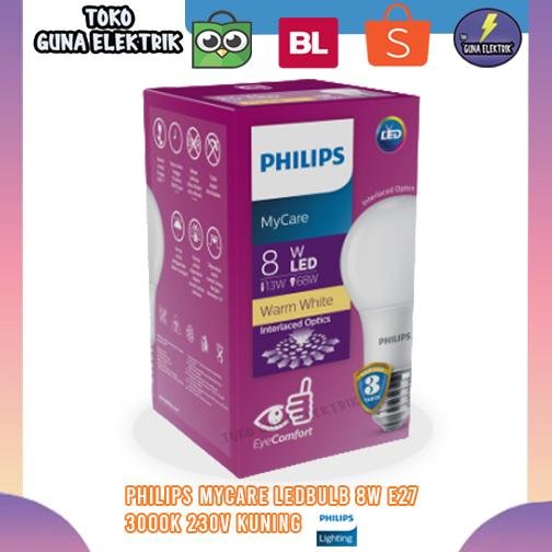 Gambar Lampu Philips LED 8W Putih - Kuning 3000K dari Toko guna elektrik undefined Tokopedia