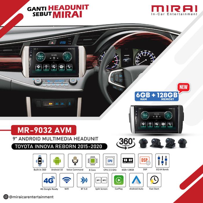 Jual Headunit Android Innova Reborn Mirai AVM + Kamera 360 3D 6/128 - 9 ...