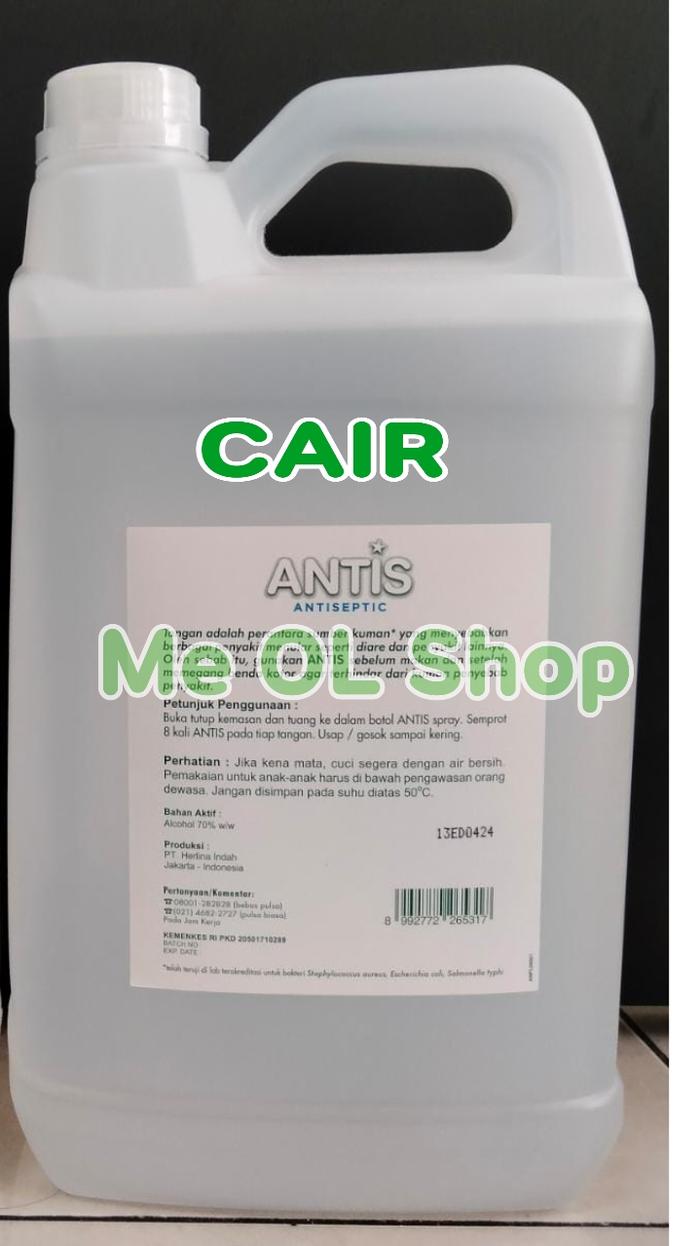 Gambar HAND SANITIZER ANTIS 5 LITER CAIR LIQUID JERIGEN ANTIS REFIL ORIGINAL - CAIR-5 LITER dari Me OL Shop undefined Tokopedia