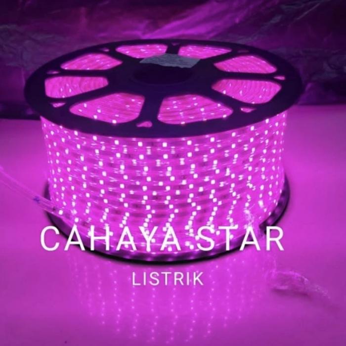 Gambar Lampu Led Strip light selang Outdoor Biru Kuning Merah Putih Hijau - PINK 5050 dari Cahaya Star Listrik undefined Tokopedia