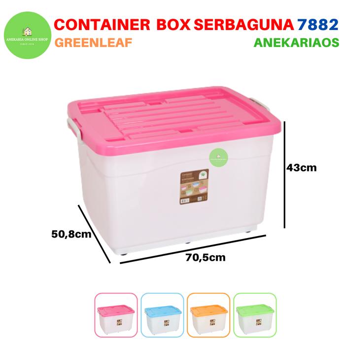 Gambar Container Box SIERRA 100 L Tempat Penyimpanan Roda 7882 Green Leaf - Merah Muda dari Aneka Ria Online Shop undefined Tokopedia