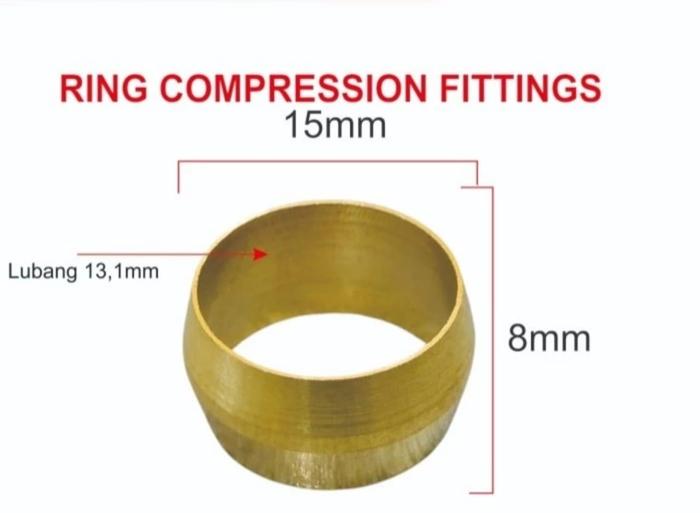 Gambar Ring cincin untuk compression fittings pipa tembaga - 13mm dari Warungmagelang undefined Tokopedia