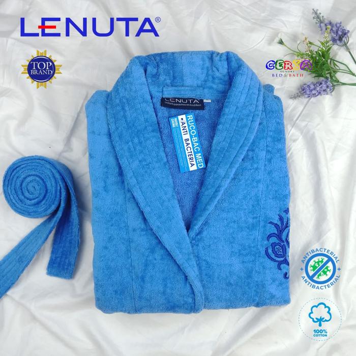 Gambar Kimono Handuk Hotel Dewasa Tebal Katun Lenuta - Putih S - Biru, L dari BERKAH JAYA TEXTILE undefined Tokopedia