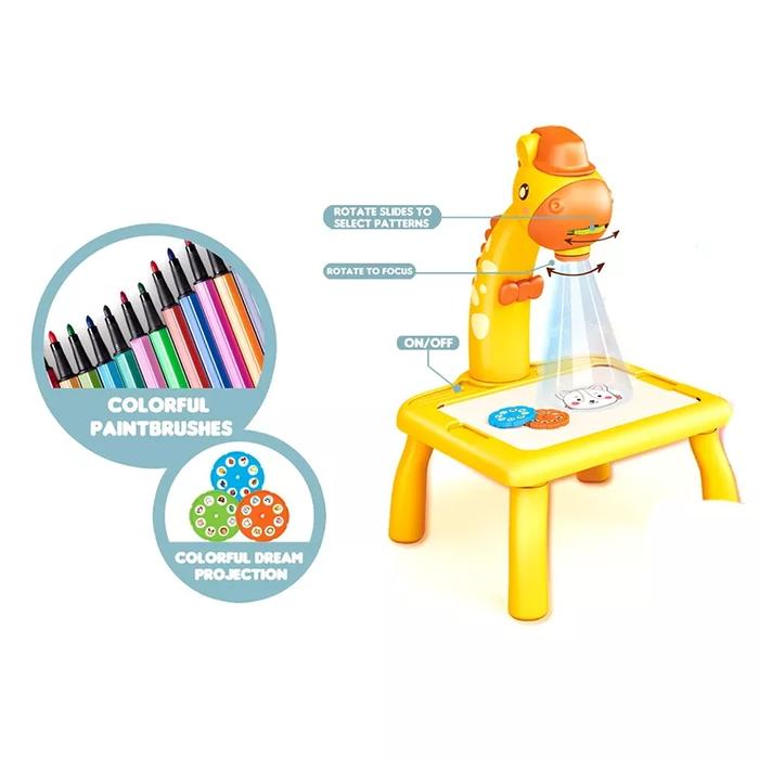 Jual Mainan Edukasi Anak Meja Projector Menggambar Melukis Easel Di ...