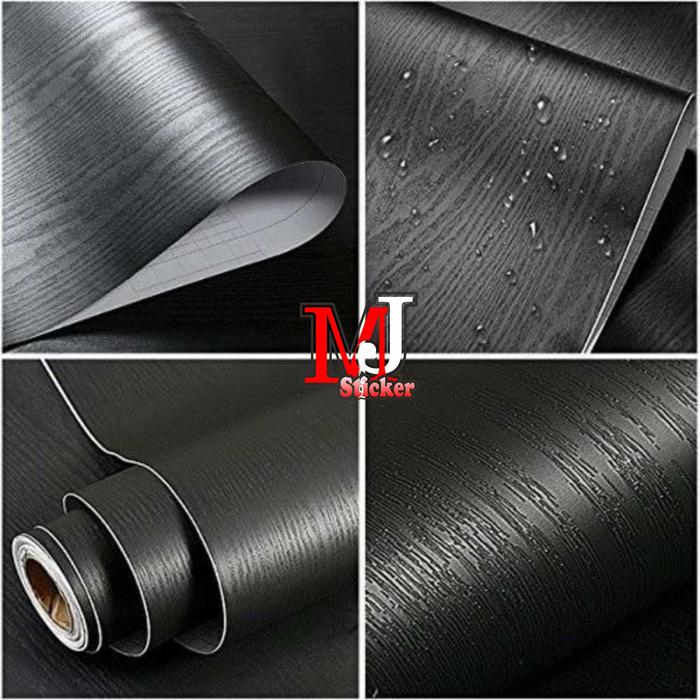 Gambar Stiker HPL - Pelapis Kayu Triplex Meja Lemari - Sticker HPL Tacon - seratkayu hitam dari MJ_Sticker undefined Tokopedia