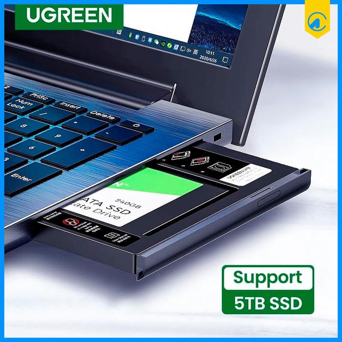 Jual Ugreen 70657 SATA HDD SSD Caddy for Notebook Tray