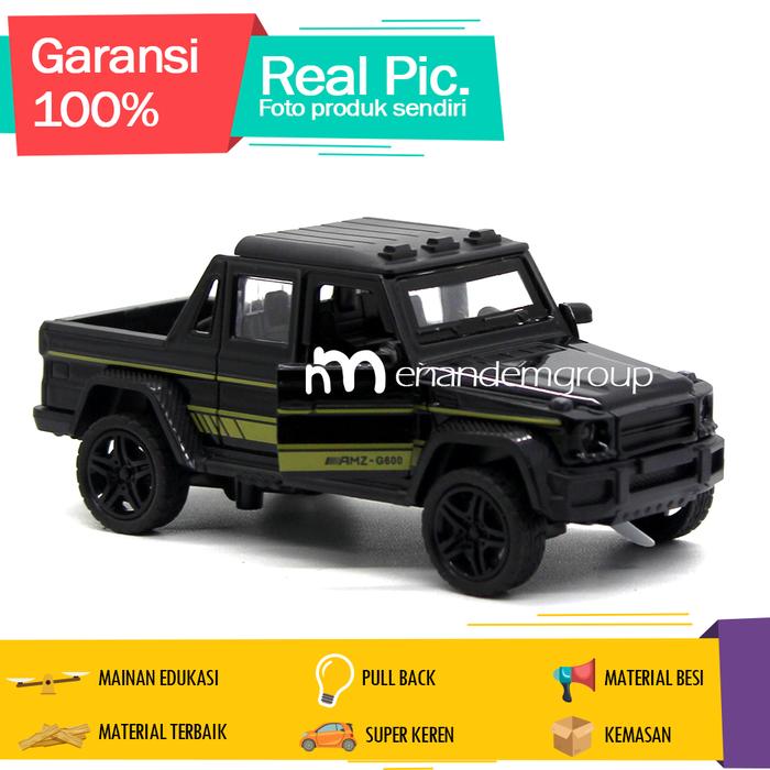 Gambar Diecast Mainan Mobil Miniatur Jeep Truk Bak Terbuka Double Cabin - Hitam dari enandemshop undefined Tokopedia